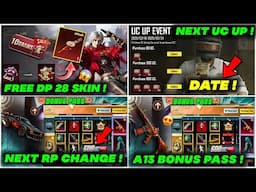 BGMI 3.8 ! UC UP Event 😱 Free DP 28 Upgrade Gun! BGMI A13 Bonus Pass Rewards | Next RP | Bgmi Update