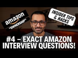 #4 Exact Amazon Interview Questions for Leadership Principle (OWNERSHIP).