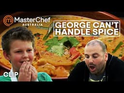 George Calombaris Cannot Handle Spice | Junior MasterChef Australia | MasterChef World