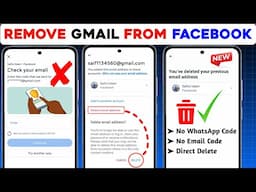 How to Remove Gmail Account from Facebook 2025 | Check Your Email Problem Solve🤗