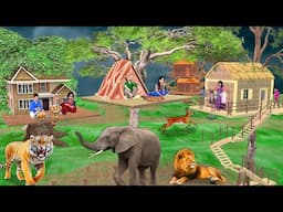 Dudhwa Tree House Village Tour Wild Animals Safari Hindi Kahani Hindi Moral Stories Funny Comedy