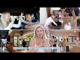 opening up the restaurants routine | spend the day with us 💕
