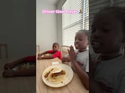 Before we Eat, We Pray! Here’s a prayer over dinner tonight. #prayertime #familytime #trainupachild