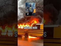 Bus Driver Saves 15 Kids from Burning Bus