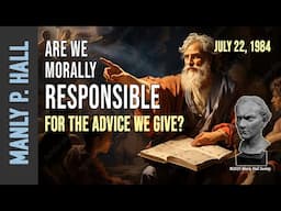 Manly P. Hall: Are We Responsible for the Advice We Give?