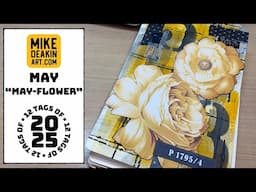 "May-Flower" May Mixed Media Art Tag