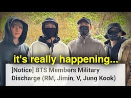 BIGHIT announces RM, V, JIMIN & JUNGKOOK Military Discharge!