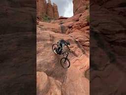 Can you believe this trail is sanctioned?! 🤯 #mtb #sedona