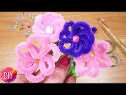 DIY Trend Blumen aus Chenilledraht 🌺 Pfeifenputzer DIY Idee für den Frühling