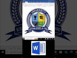 School Logo in MS Word🏅🏆 #shorts #msword #shortvideo #short