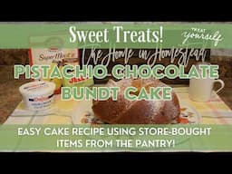 Pistachio Chocolate Bundt Cake | Easy Pistachio Cake Recipe Using Store-Bought Pantry Ingredients!