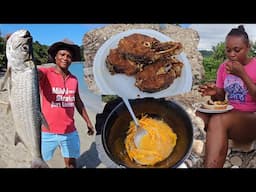 Our First Time Preparing And Eating This Tarpon That We've Caught
