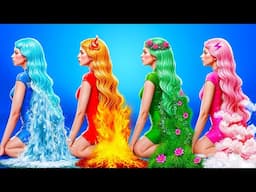 ¡Chica Fuego, Chico Agua, Chica Aire y Chica Tierra! ¡Transformación de los Cuatro Elementos!