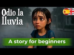LET'S LEARN SPANISH with Simple Story (I hate the Rain)