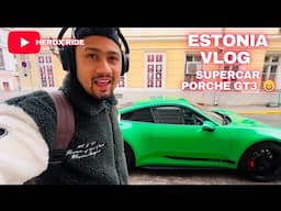 Europe 🇪🇪 Estonia Tartu city ko old town ghumdai supercar porche gt3 😍 estonia vlog