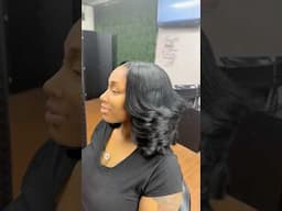 4x4 Curled Bob installed using GURUGRIP lace glue💪🏾#quickweavebob #hairhairstyles #roundlayers