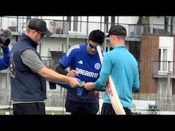 Why did Gill give his bat & signed T shirt to a Kent man?