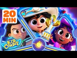 Kid & Luna's Robohorse Races, Rescues, & BIG Trophy Wins! 🐎🏆 | 20 Minute Compilation | Kid Cowboy