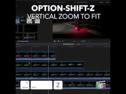 Final Cut Pro Shortcut | Option-Shift-Z | Vertical Zoom to Fit