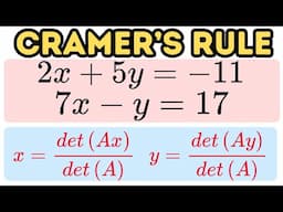 How to Solve System of Linear Equations Using the Cramers’ Rule