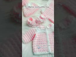 Te Encantara 💕Teje Bello Conjunto Fácil y Rápido! Nuevo Patrón de Ganchillo #crochetforbaby #shorts
