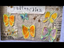 MORE PAINTED PAPERS for FUSSY CUT BUTTERFLIES