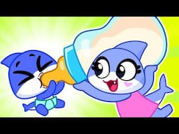Kids Take Care of a Baby Bubble🍼 Baby Care👶 Siblings Stories | Best Stories by Sharky and Sparky💫