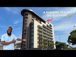 Touring the most luxurious Apartment in Accra Ghana with rooftop running track and insane views