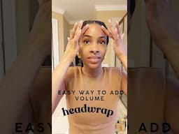 How to add volume to your headwrap. Simple and easy trick. #headwrap #hairtips #naturalhair