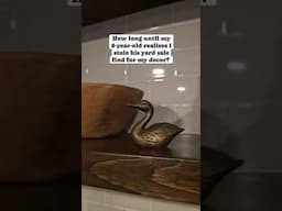 what can I say? he's got great taste! #yardsalefinds #brassduck #vintagestyle
