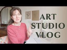 Art Studio Vlog 001 - Editing Videos, Trashing a Painting and Life as a Working Mom