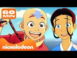 Avatar | Uma hora dos melhores momentos de Aang e Katara! com Sokka, Appa e Momo | Nickelodeon