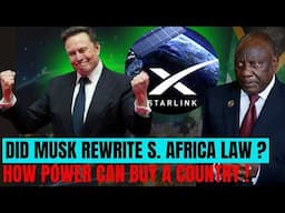 Elon Musk Forced South Africa to Change Laws for Starlink? - Unbelievable Bombshell Revealed!