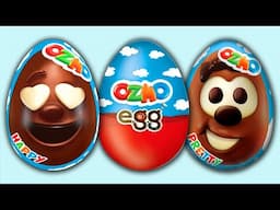 3 OZMO 3D Faces Surprise Eggs from Turkey ASMR Oddly Satisfying Video No Talking