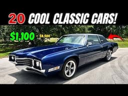 20 Classic Cars priced $1,100 to $8,500!