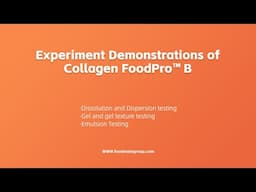 Collagen FoodPro™ B: Exploring the Beauty of its Solubilization and Gelation