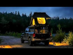 Truck Camping With Rooftop Tent