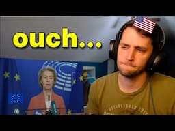 EU issues STRONG Rebuke to Trump Tariffs -- American Reacts
