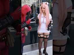 Deadpool meets nurse Power 💉 #deadpool #anime #cosplay