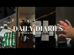 DAILY DIARIES: i broke my finger... & packing for my east coast trip!