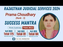 Prama Choudhary Rank 3 in RJS 2024 - Success Mantra