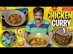 Chicken curry papa banaye 🍗🤤 || Aaj bhaut kaam karna pada 😔 #vtravelvlogs
