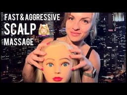 FAST & AGGRESSIVE ASMR SCALP SCRATCHING/ W/ MY CREEPY MANNEQUIN HEAD 😆💆🏼‍♀️