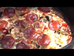 PIZZA AT CAMP IN A DUTCH OVEN - LOW CARB RECIPE