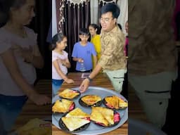 Aloo patties bottle flip win challenge #family #ranashow #bottleflip #food #patties #familytime