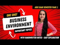 Business Environment One Shot | Complete Course in 1 Video | BBA/B.Com 2025 Exam Preparation