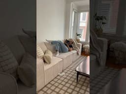 Was this couch a yay or a nay? 😅 so happy this living room is finally coming together 🙏