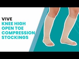 Vive Health Open Toe Knee High Compression Stockings - All-Day Support & Circulation Boost!
