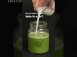 Matcha latte in a jar? Let’s try it! 🍵 #matchalatte