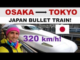 My First Time on Japan’s Bullet Train 🚄 | The Shinkansen from Osaka to Tokyo!